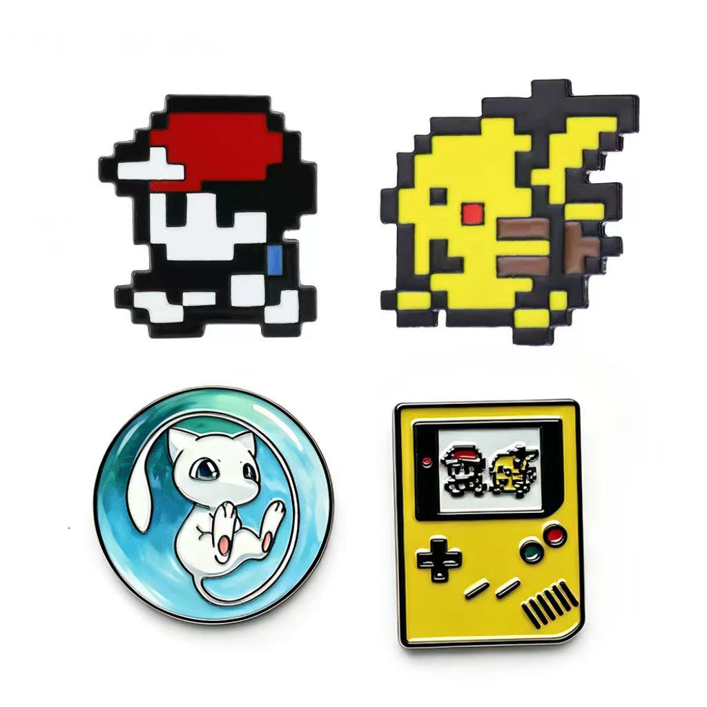 Retro Gaming Pokemon - 4 pezzi di spille smaltate retrò