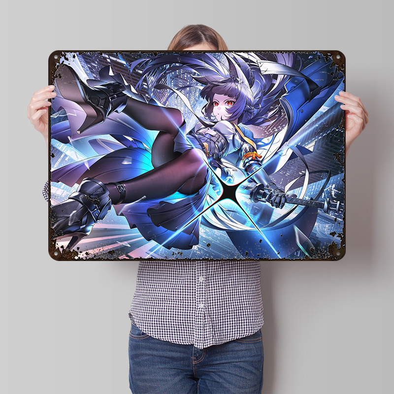 Retro Gaming Zone - Poster in Metallo Hoshimi Miyabi Zenless