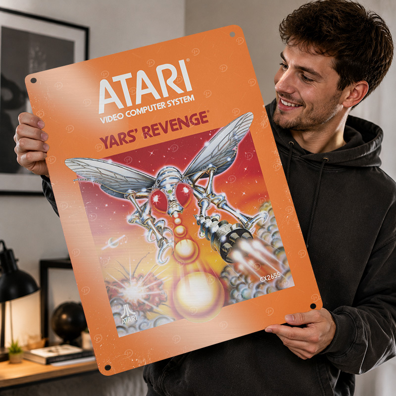 Poster in Alluminio Atari, Ins - Retro Gaming Lounge recensione e prezzo
