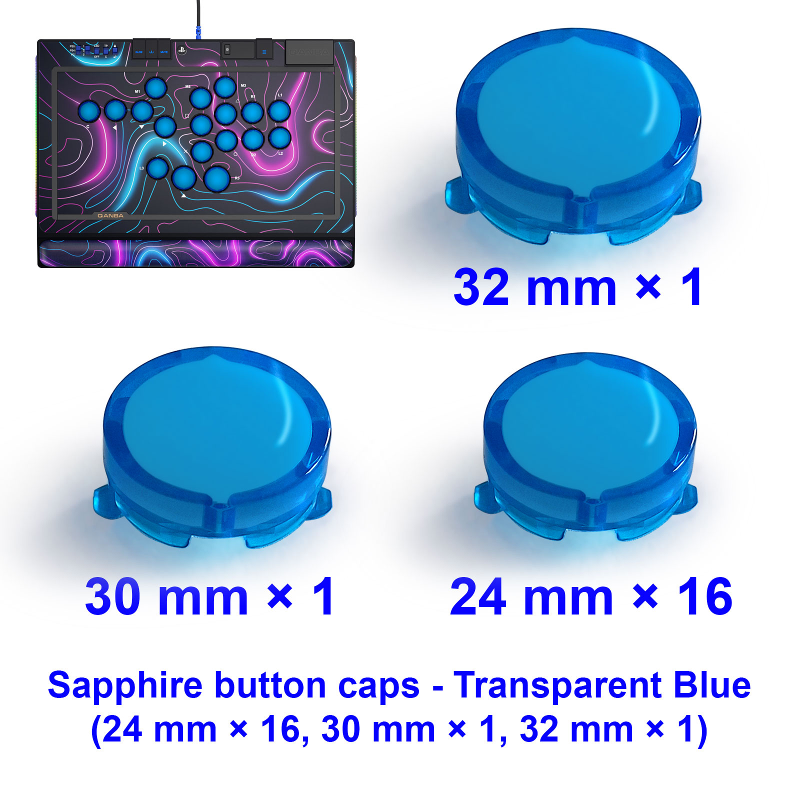 QANBA SAPPHIRE S1 Cappucci per - Arcade Button Kit recensione e prezzo